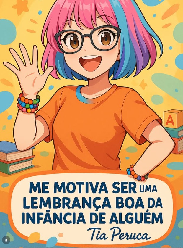 Ilustração da identidade visual da TIA PERUCA